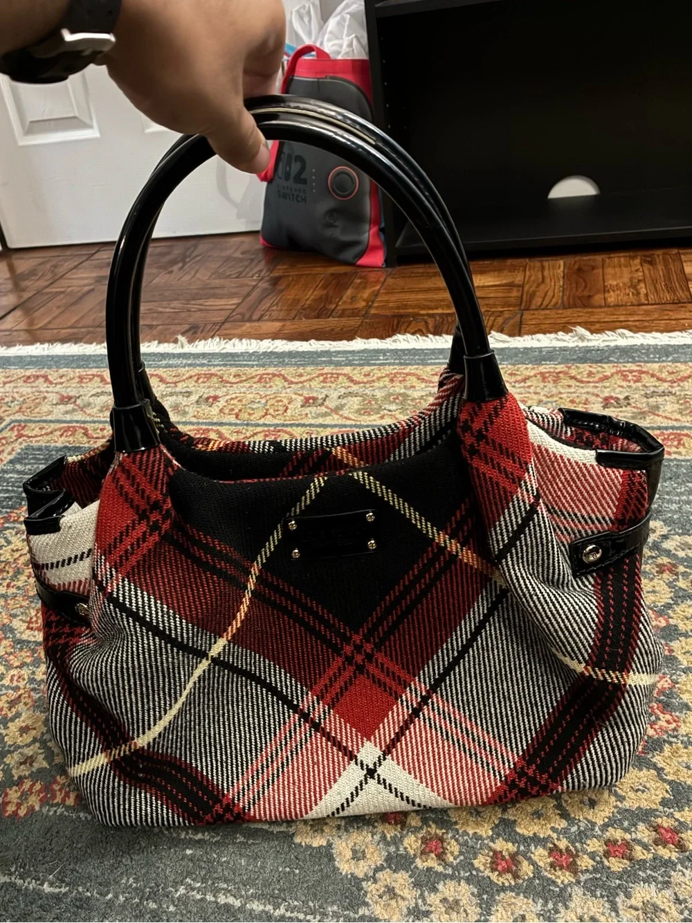 kate spade Stevie Check Wool Bag